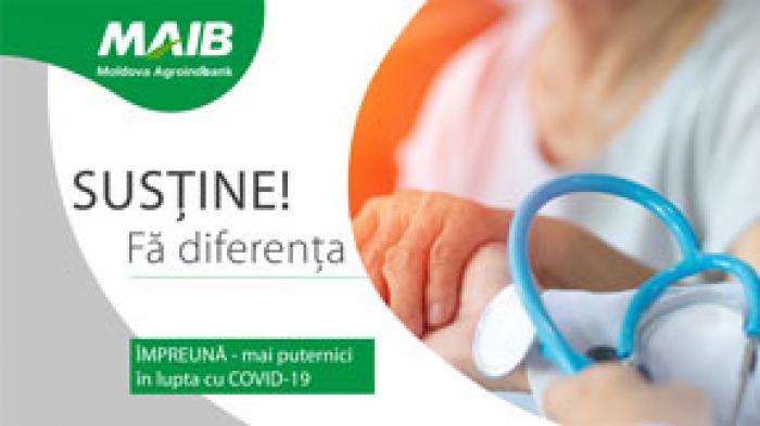 MAIB ПЕРЕВОДИТ 500 000 ЛЕЕВ БОЛЬНИЦЕ "TOMA CIORBĂ", ЧТОБЫ ПОДДЕРЖАТЬ В БОРЬБЕ С COVID-19
