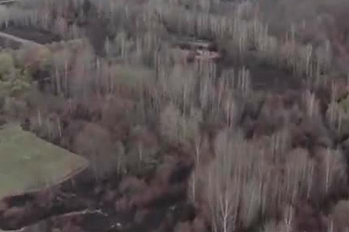 Последствия пожара у Чернобыльской АЭС попали на видео