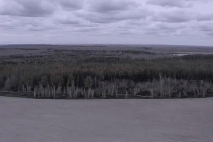 Последствия пожаров в Чернобыльской зоне сняли на видео