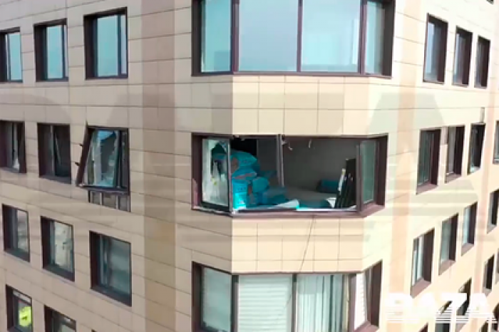 Появилось видео с места взрыва в московском бизнес-центре