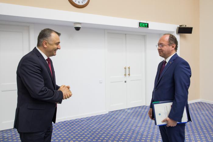 Prim-ministrul Chicu l-a primit pe E.S. Bogdan Aurescu, Ministrul Afacerilor Externe al României