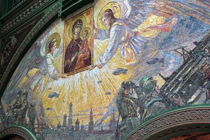 Стало известно содержание новой мозаики в храме Минобороны