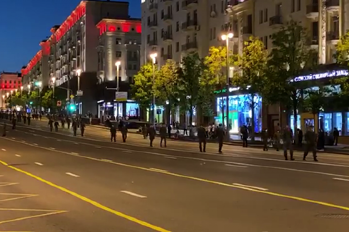 Появилось видео первой репетиции парада Победы в Москве