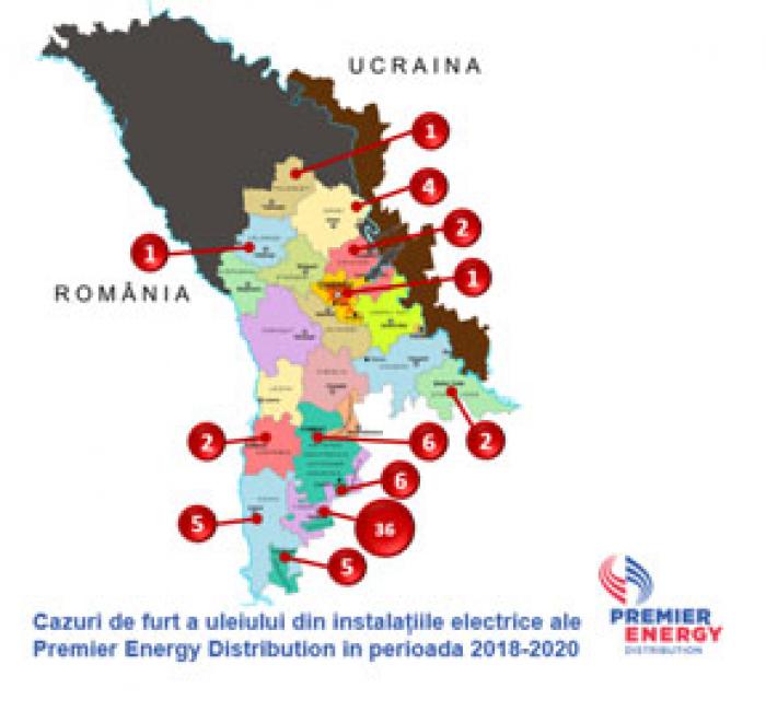 PREMIER ENERGY DISTRIBUTION ОБЕСПОКОЕНА РОСТОМ ЧИСЛА КРАЖ ТРАНСФОРМАТОРНОГО МАСЛА В МОЛДОВЕ