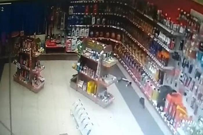 Камеры в магазине сняли на видео сильное землетрясение под Иркутском