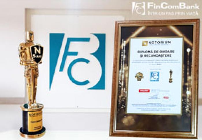 FINCOMBANK УДОСТОЕН ТРОФЕЯ И НАЗВАН САМЫМ ПОПУЛЯРНЫМ БАНКОВСКИМ БРЕНДОМ В РАМКАХ НАЦИОНАЛЬНОГО КОНКУРСА ИЗВЕСТНЫХ ТОРГОВЫХ МАРОК NOTORIUM