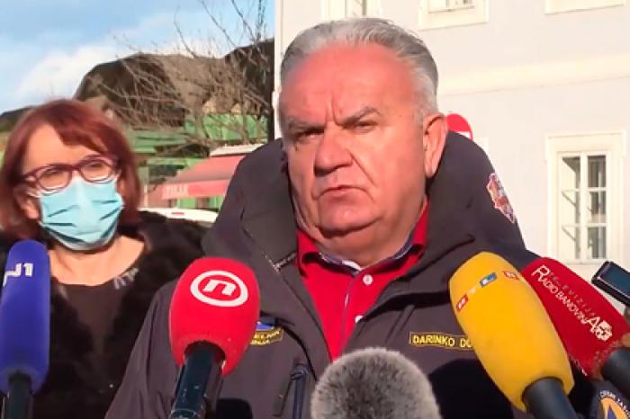 Появилось видео прервавшего интервью хорватского мэра мощного землетрясения