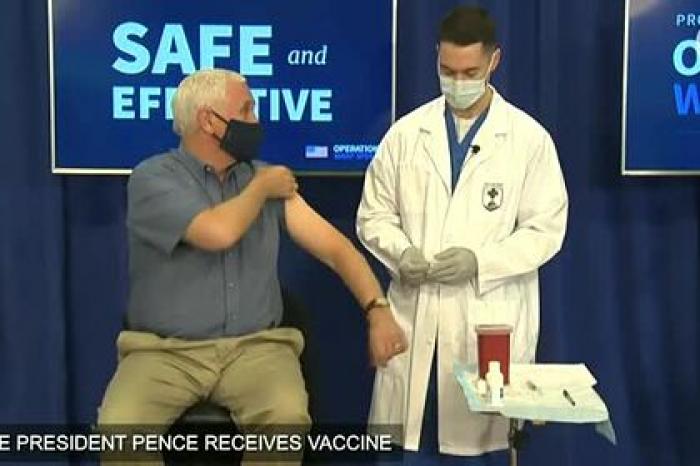 Вице-президент США привился вакциной от коронавируса в прямом эфире