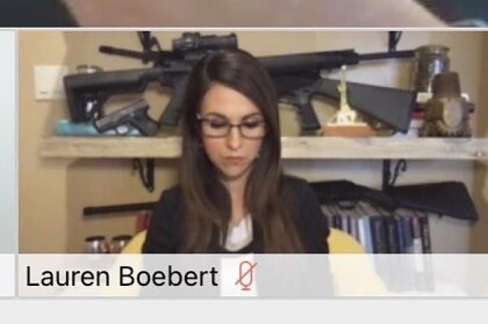 Конгрессвумен в США подключилась к онлайн-заседанию на фоне коллекции оружия