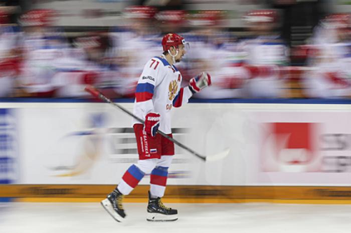 Хоккеист сборной России Бурдасов стал автором первой шайбы на чемпионате мира
