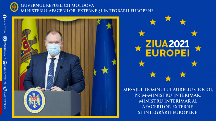 Premierul interimar, Aureliu Ciocoi, a transmis un mesaj de felicitare cu ocazia Zilei Europei