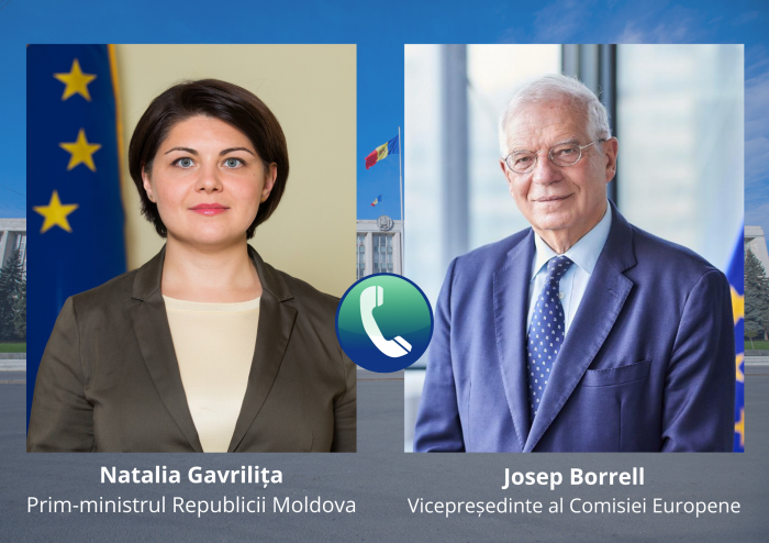 Premierul Natalia Gavrilița a discutat cu Josep Borrell, vicepreședinte al Comisiei Europene