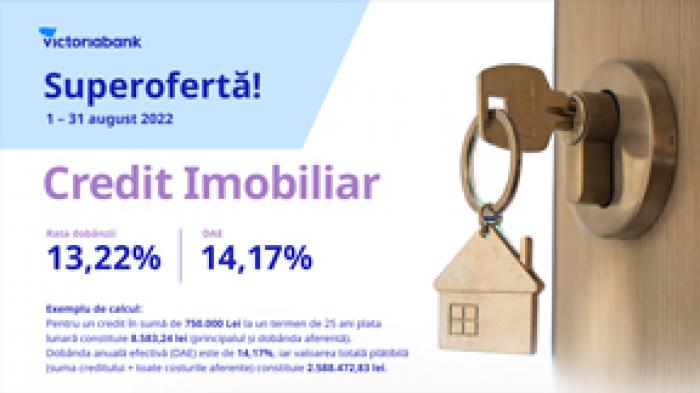 VICTORIABANK LANSEAZĂ O SUPEROFERTĂ PENTRU CREDITUL IMOBILIAR