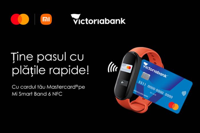 XIAOMI PAY VINE ÎN MOLDOVA: VICTORIABANK ȘI MASTERCARD LANSEAZĂ PLĂȚILE CONTACTLESS CU BRĂȚĂRI FITNESS