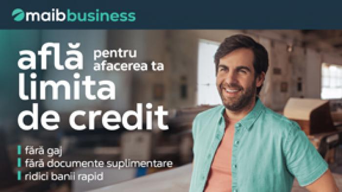 AFLĂ LIMITA DE CREDIT PENTRU AFACEREA TA, MAI RAPID CA NICIODATĂ