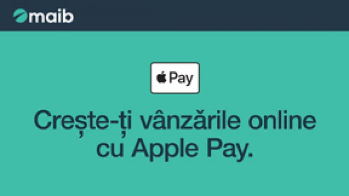 ​APPLE PAY E DISPONIBIL ACUM PENTRU COMERȚUL ELECTRONIC DE LA MAIB