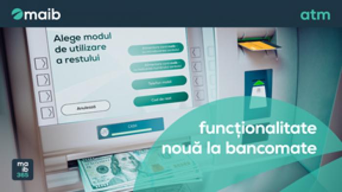 VINDE ȘI CUMPĂRĂ VALUTĂ ÎN NUMERAR LA ATM-URILE MAIB, IAR RESTUL REDIRECȚIONEAZĂ-L PE CARDUL MAIB.