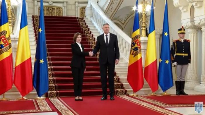 Maia Sandu, primită de Klaus Iohannis la Palatul Cotroceni (VIDEO)