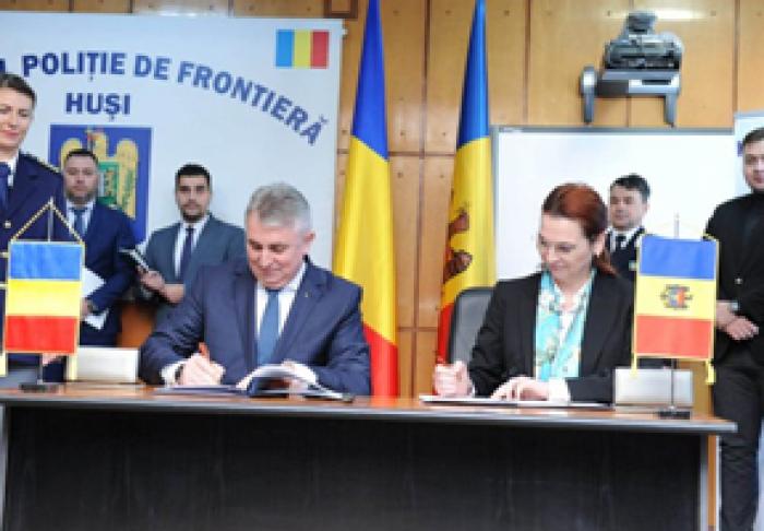 MOLDOVA ȘI ROMÂNIA AU SEMNAT UN ACORD PRIVIND TRECEREA FRONTIEREI LA PUNCTUL LEUŞENI-ALBIŢA ÎN BAZA PRINCIPIULUI „OPRIRE UNICĂ”