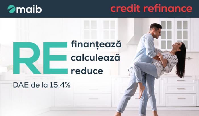 REFINANȚEAZĂ. RECALCULEAZĂ. REDUCE – O NOUĂ PROMOȚIE DE LA MAIB PENTRU CEI DORNICI SĂ ACHITE RATE MAI MICI LA CREDITE