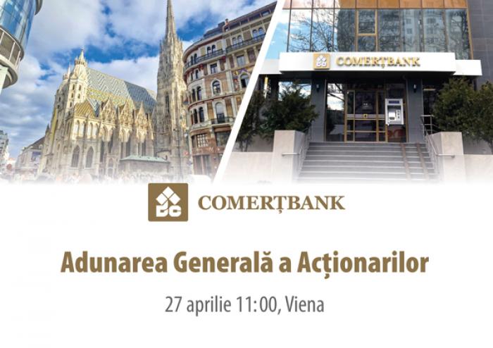 Aviz de convocare a Adunării Generale Anuale a acționarilor B.C. "COMERŢBANK" S.A.