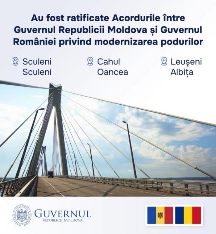 Trei poduri peste Prut vor fi reconstruite până la finele anului 2027