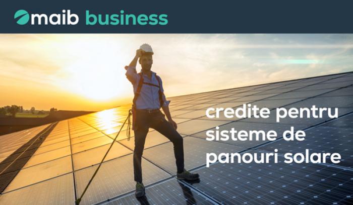 CEL MAI ECO-FRIENDLY CREDIT. MAIB TE FINANȚEAZĂ CA SĂ TRECI LA PANOURI SOLARE