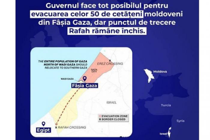 ​APROXIMATIV 50 DE CETĂȚENI MOLDOVENI AU SOLICITAT EVACUAREA DIN FÂŞIA GAZA