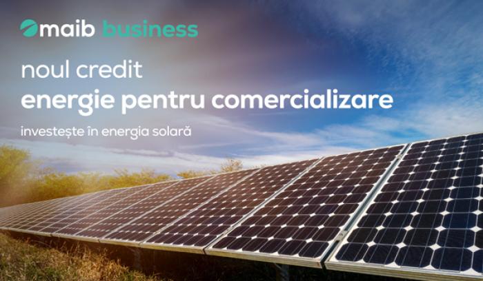 NOU DE LA MAIB: CREDITUL „ENERGIE PENTRU COMERCIALIZARE” DESTINAT PROIECTELOR FOTOVOLTAICE