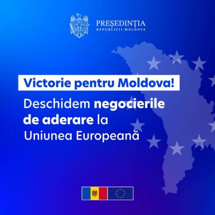 Uniunea Europeană deschide negocierile cu Republica Moldova. Premierul Dorin Recean: „Moldova este europeană. Viitorul nostru este în UE”