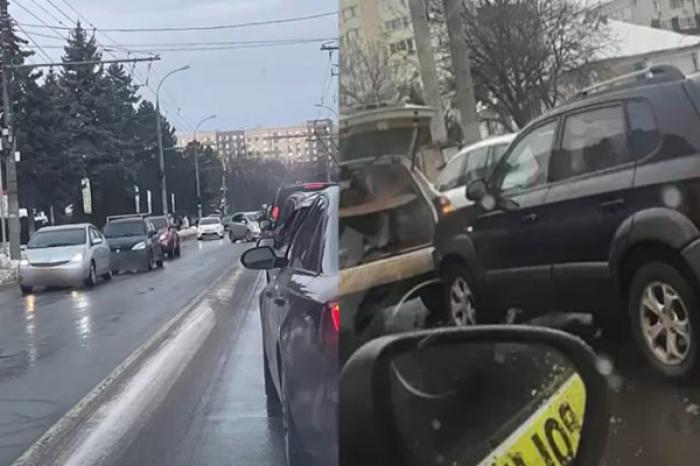 DIN CAUZA GHEŢUŞULUI, MARȚI DIMINEAȚĂ, ÎN CHIȘINĂU S-AU PRODUS PESTE 40 DE ACCIDENTE RUTIERE ÎN DOAR DOUĂ ORE