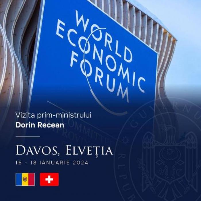 Prim-ministrul Dorin Recean conduce delegația Republicii Moldova la Forumul Economic Mondial de la Davos