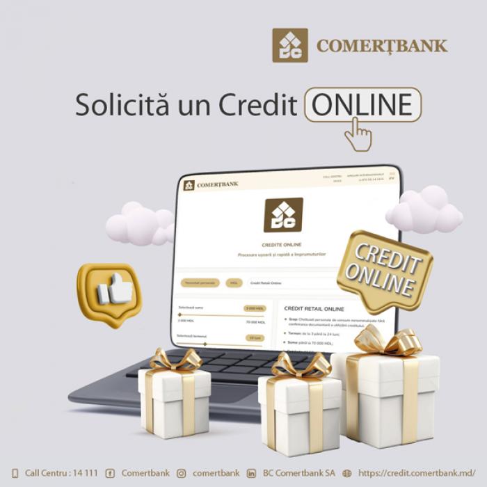 ​CLIENȚII COMERȚBANK POT BENEFIСIA DE UN CREDIT ONLINE - LA UN CLICK DISTANȚĂ