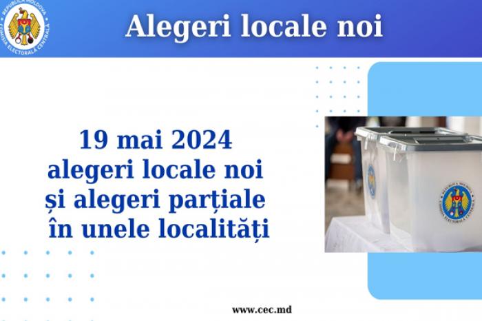 ÎN ȘAPTE LOCALITĂȚI DIN REPUBLICA MOLDOVA, PE 19 MAI AU LOC ALEGERI