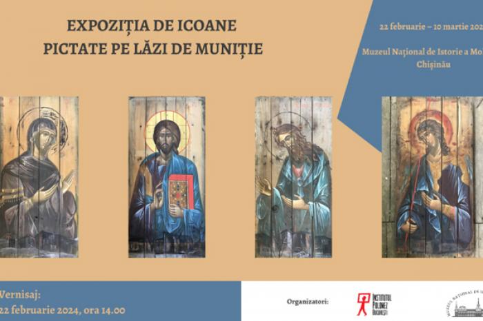 ÎN CHIȘINĂU SE VA DESCHIDE O EXPOZIȚIE DE ICOANE PICTATE PE CAPACELE DE CUTII DE MUNIȚIE