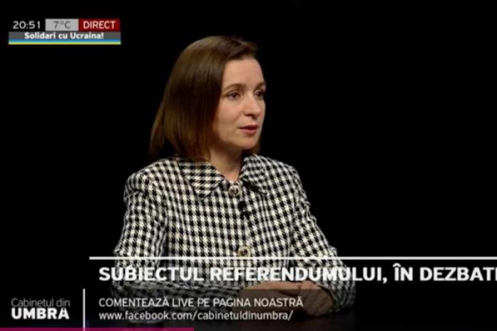 PREȘEDINTA MAIA SANDU CONSIDERĂ CĂ RUSIA FOLOSEȘTE TRANSNISTRIA PENTRU A PUNE PRESIUNE ASUPRA MOLDOVEI