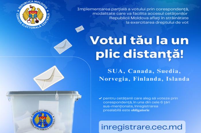 COMISIA ELECTORALĂ CENTRALĂ CLARIFICĂ "PARTICULARITĂŢILE DE ORGANIZARE ŞI DESFĂŞURARE A VOTULUI PRIN CORESPONDENŢĂ"