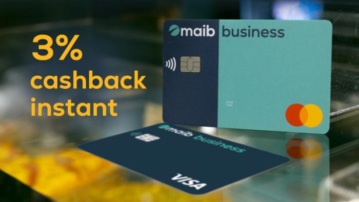 ​Cashback instant: promoție exclusivă pentru plățile cu cardul business de la maib