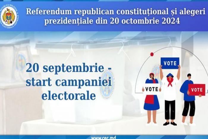 VINERI A DEMARAT CAMPANIA ELECTORALĂ PENTRU ALEGERILE PREZIDENȚIALE ȘI REFERENDUMUL CONSTITUȚIONAL PRIVIND INTEGRAREA EUROPEANĂ A MOLDOVEI