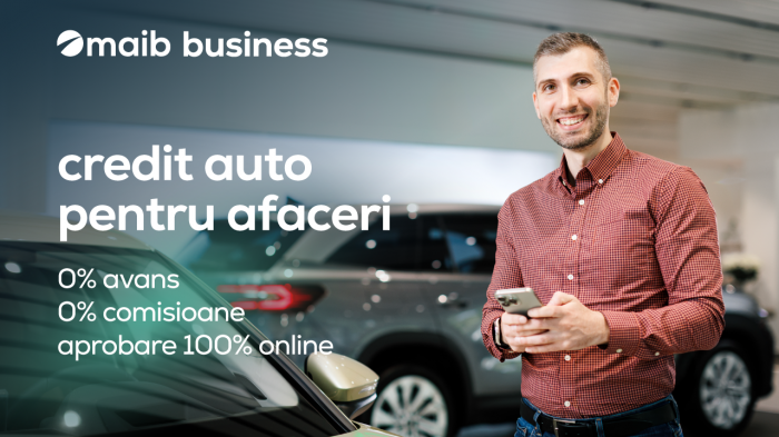 ​Creditul auto de la maib, dedicat companiilor: 0% avans, 0% comisioane și aprobare 100% online