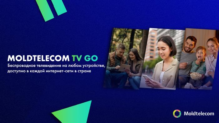 Moldtelecom запускает TV GO — цифровое, интерактивное и бесконтрактное телевидение, доступное в любом месте и в любое время.