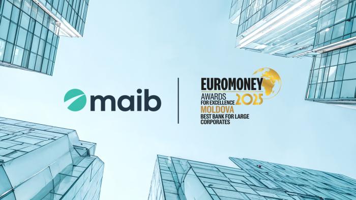 ​Maib - desemnată cea mai bună bancă din Moldova pentru clienții corporativi de publicația Euromoney