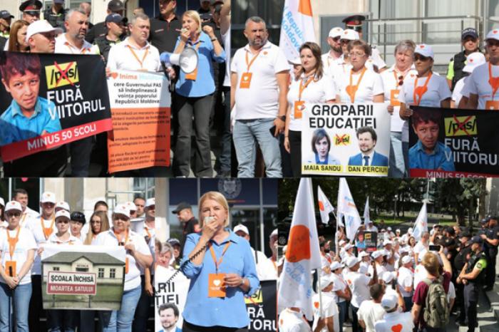 Sandu și Perciun - dușmanii educației: protestul INIMA MOLDOVEI în apărarea școlilor