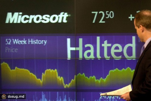Акции Microsoft упали на деcять процентов