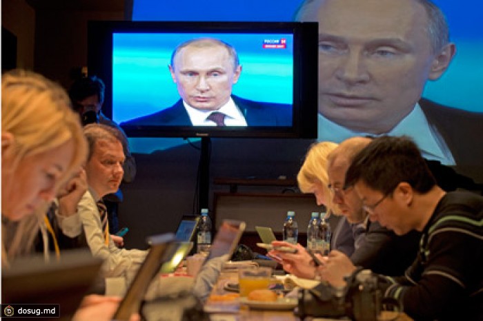 Associated Press прервало трансляцию «прямой линии» Путина на вопросе о США