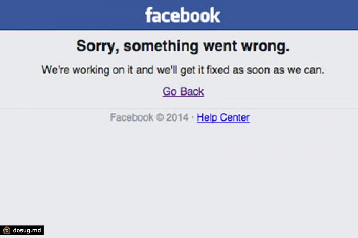 Facebook оказалась недоступна для пользователей