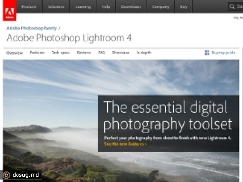 Фоторедактор Lightroom подешевел вдвое