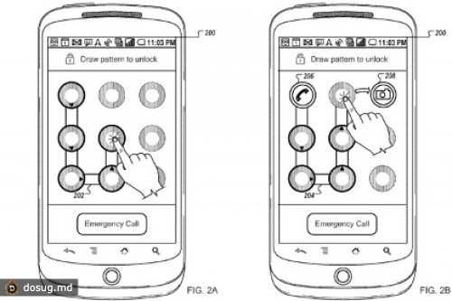 Google запатентовала запуск приложений с экрана разблокировки