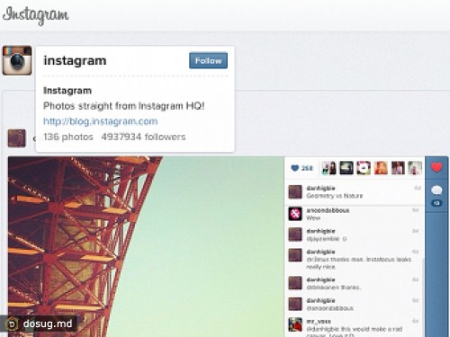 Instagram разрешил "лайкать" фотографии в браузере