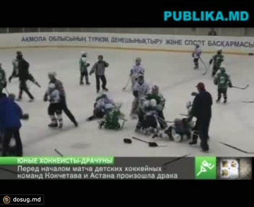 Юные хоккеисты-драчуны (ВИДЕО)
